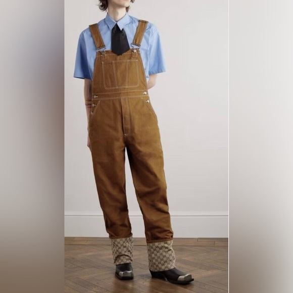 Gucci Other - Gucci Canvas overall with interlocking G patch Jumpsuit